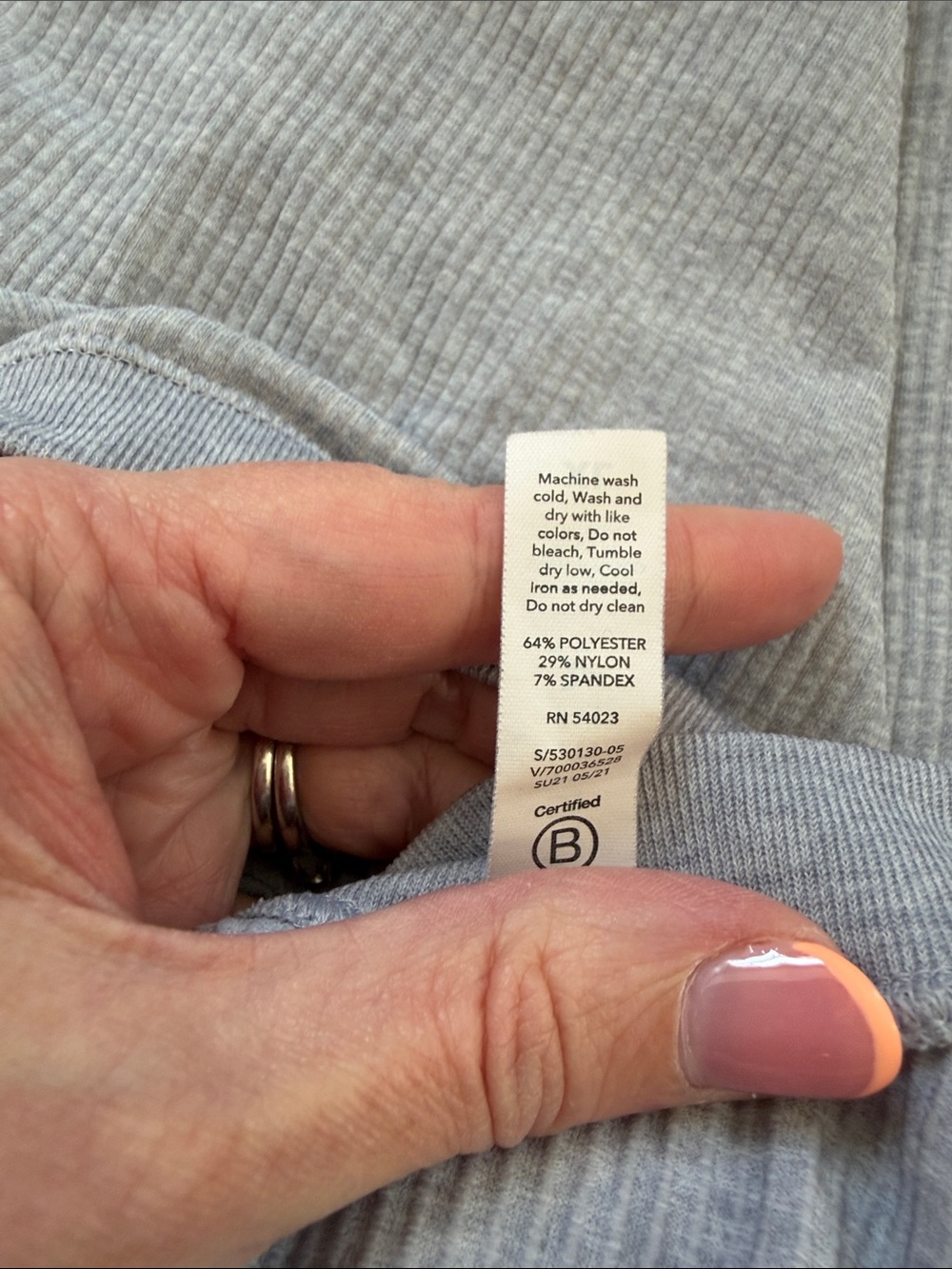 Athleta Light Gray Ribbed Racerback Tank - Picture 5 of 5